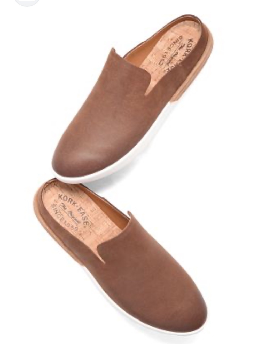 Kork-Ease Phoebe Brown Leather Mule Slip Ons Size 9